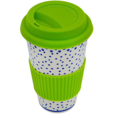 Ceramic Travel Cup With Silicone Lid, Travel Coffee Cup With Lid