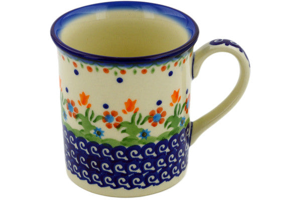 16 oz Mug with Cover Fits Car Cup Holder - Color Palette Polish Pottery