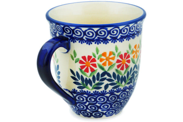 16 oz Mug with Cover Fits Car Cup Holder - Color Palette Polish Pottery