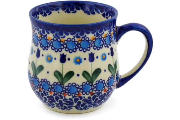 16 oz Mug with Cover Fits Car Cup Holder Unikat - Color Palette Polish  Pottery