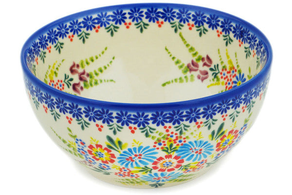 Polish Pottery Jessica newest Floral Wavy Bowl